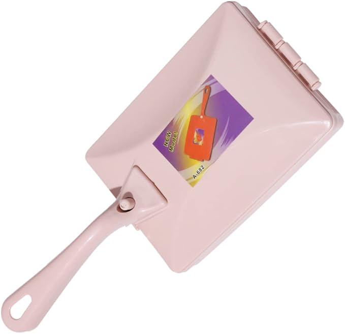 Carpet Debris Brush Double-Roller Sofa Sweeper Handheld Dusting Cleaner Pink - Image 5