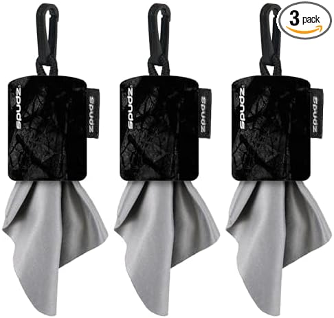 SPUDZ Classic Microfiber Lens Cleaner – Clip-On Pouch, Washable – by ALPINEINNOVATIONS
