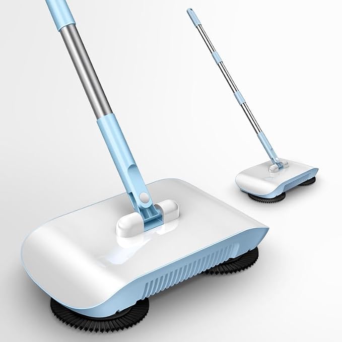 2 in 1 Carpet Sweeper Cleaner, Vacuum Broom Powerful Manual Vacuum Cleaner Hand - Image 2