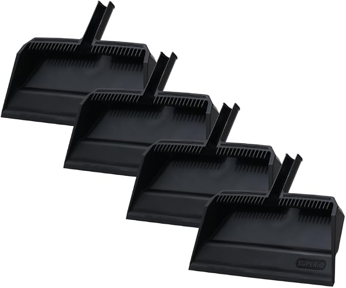 Superio 4-Pack Wide Plastic Dustpan by Superio