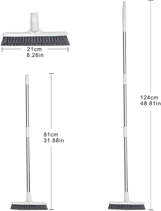 Affogato Floor Scrub Brush Bathroom Long Handle Bathtub Push Broom Shower Tile - Image 6
