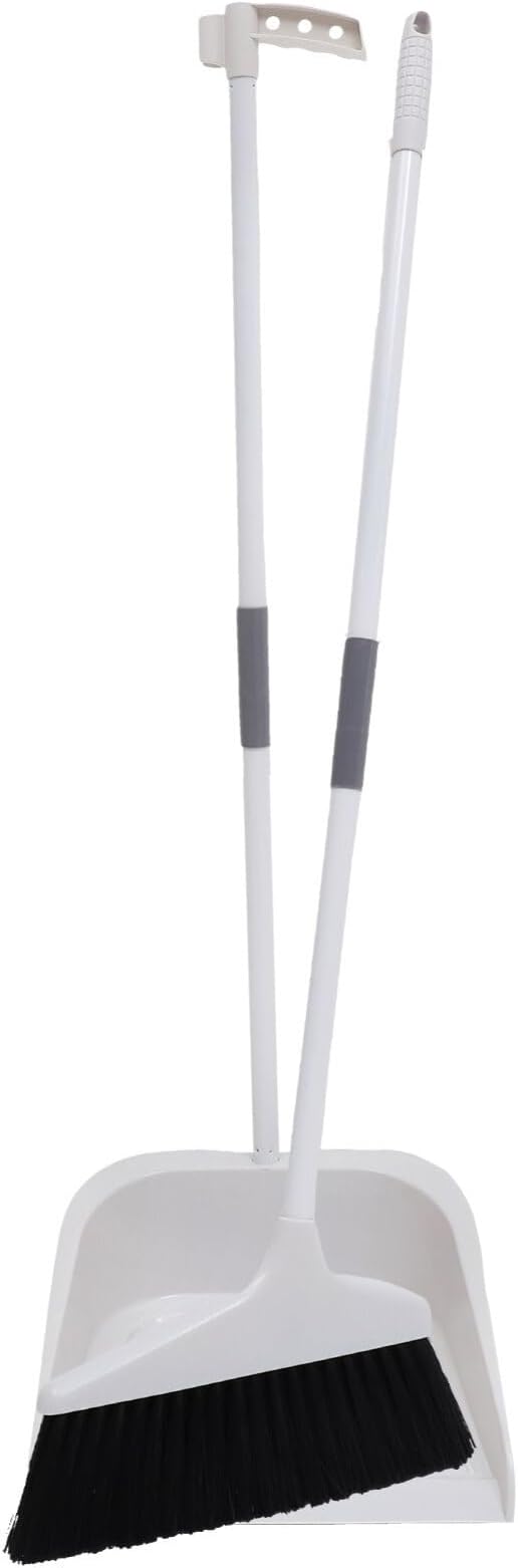 Lurrose 1set Heavy Duty Broom and Dustpan Set Ergonomic Long Handle by Lurrose
