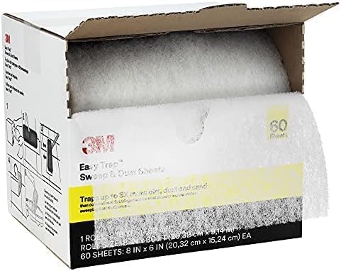 3M Easy Trap Sweep and Dust Sheets, 1 Roll of 60 8" x 6" Sheets, Disposable by 3MIndustrial