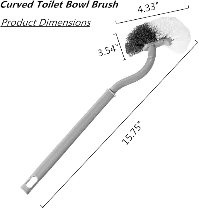 2Pcs Curved Toilet Bowl Brush Without Holder - Image 4