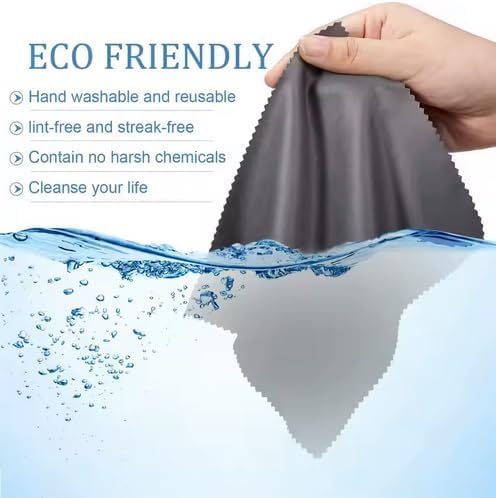 10 Pack Microfiber Lens Cleaning Cloth, 6x7 Lint Free Cloth - Image 3