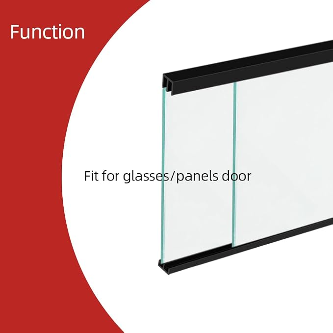 Sliding Door Track, Fit 1/4" Thick Panels, U Channel Rubber - Image 3
