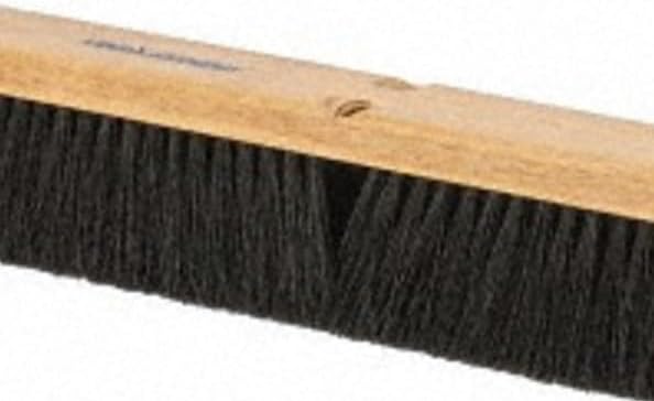 PRO SOURCE 36" Push Broom Head: Poly Bristles, Threaded Wood Block - Image 2