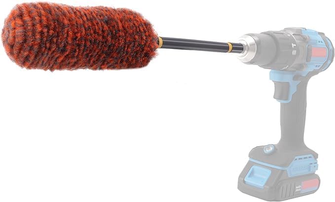 SPTA 1 Pc Soft Microfiber Extended Reach Rim Drill Wheel Brush, Microfibre - Image 4