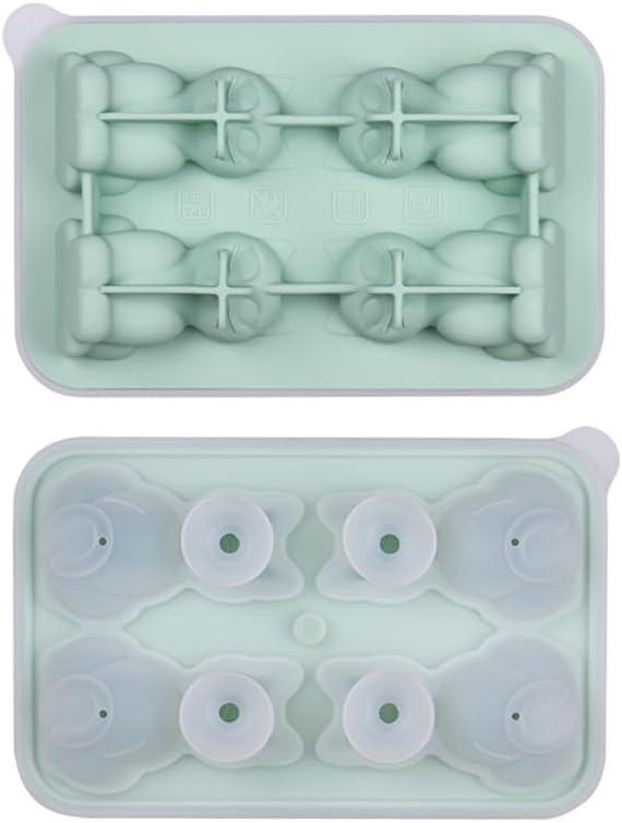 Cute 3D Cat Silicone Ice Cube Tray Mold Cartoon Animal Ice Box BPA-Free by UIVXXUD