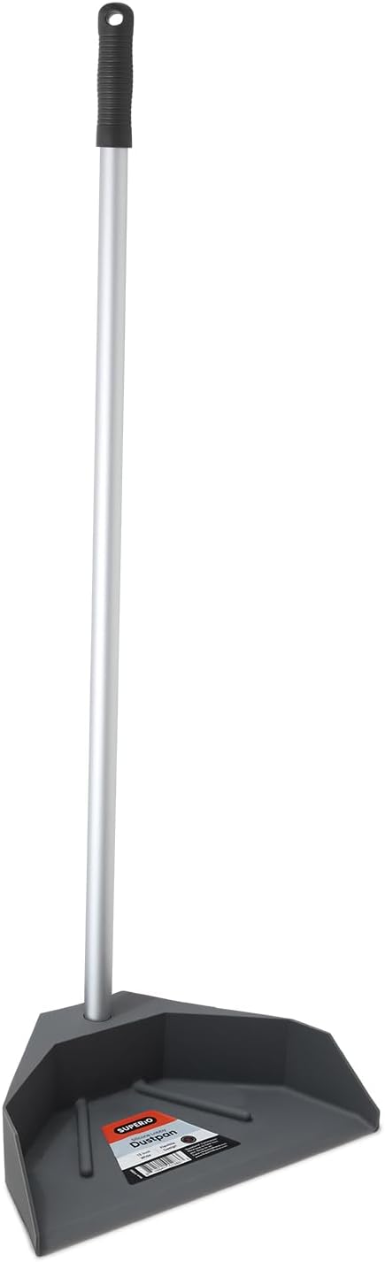 Silicone Dust Pan with Handle Lobby Dustpan with Long Handle Stand Up Dustpan by Superio