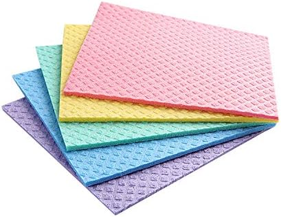 Reusable Cleaning Cellulose Sponge Cloths Absorbent Wipes Clean Kitchen Car by Sold_By_Cheapnwork