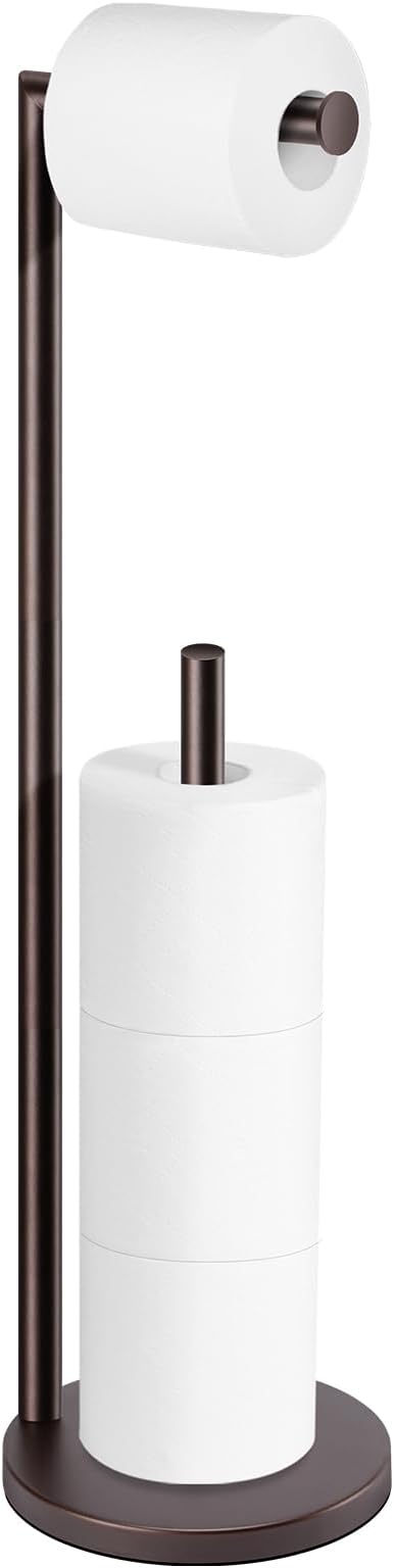 Toilet Paper Holder Stand, Toilet Paper Holder Free Standing, Bronze Toilet by Batoliet