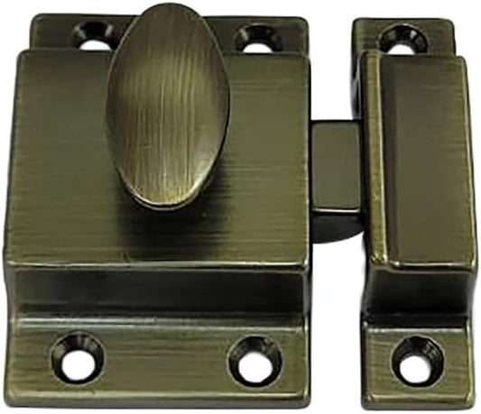QCAA Traditional Large Oval Turn Cabinet Latch, Solid Brass, by QCAAHardware