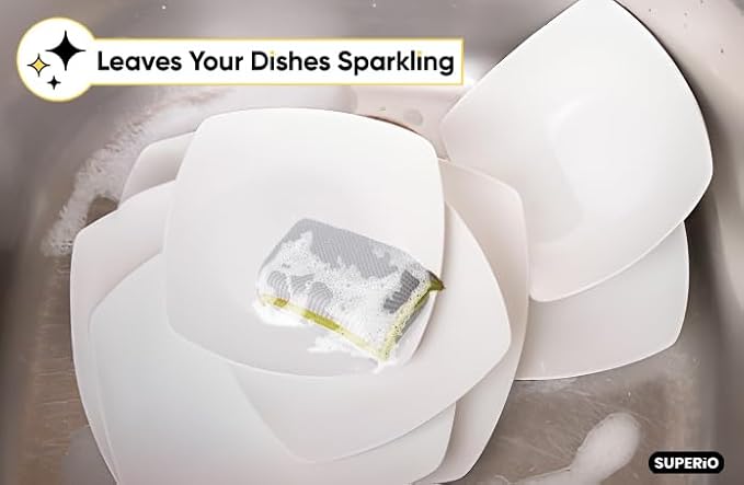 Microfiber Sponges for Dishes Kitchen Sponges Non-Scratch Sponge Dish Scrubber - Image 6