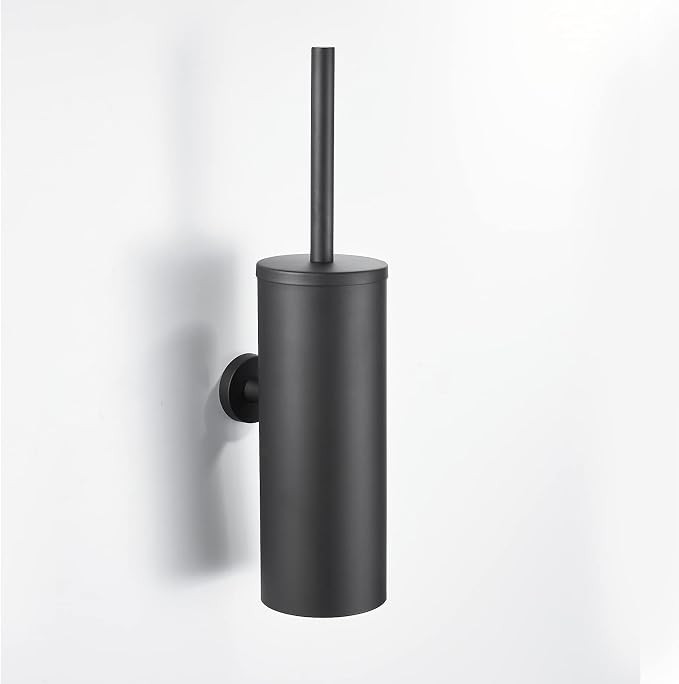 Toilet Brush and Holder Matte Black Toilet Bowl Brush Wall Mounted Toilet Brush - Image 2