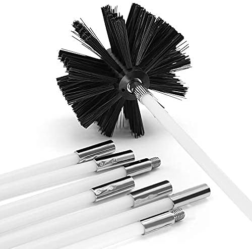 10 Feet Dryer Vent Cleaner Kit, Dryer Duct Cleaning Kit, Includes 8 Flexible by DiscountPartsDirect