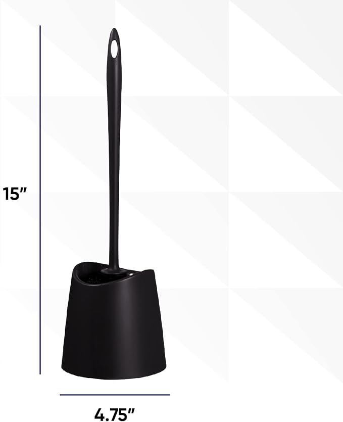 Toilet Brush Cleaner and Holder Black Toilet Bowl Cleaner Brush - Image 2