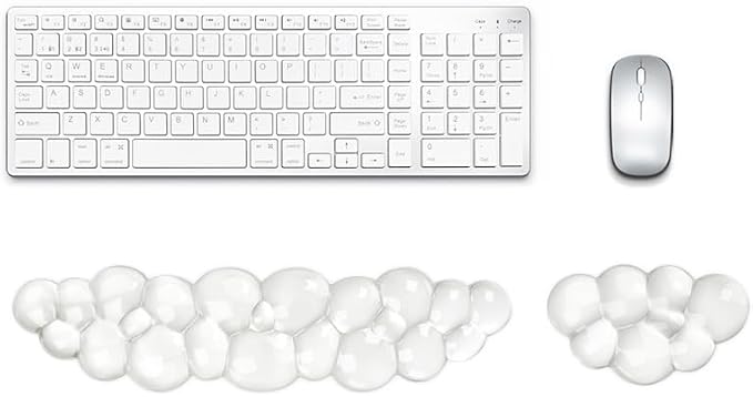 YOWKA Ergonomic Wrist Rest Set for Keyboard and Mouse, Cooling Gel Support by Unknown