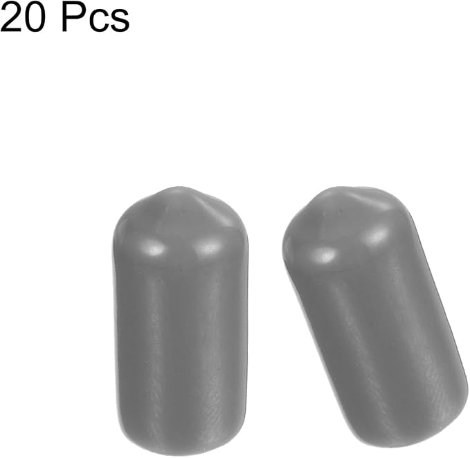 uxcell 20pcs Rubber End Caps Protective Caps 7.5mm ID Vinyl PVC Round Tube Bolt - Image 2