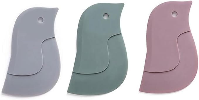 3PCS Pan Scraper Silicone Scraper, Penguin Shape Kitchen Cleaning Tool Pans by Unknown