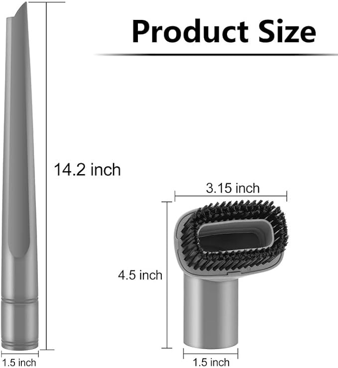Crevice Tool and Dust Brush, Vacuum Accessories Attachments Compatible - Image 3