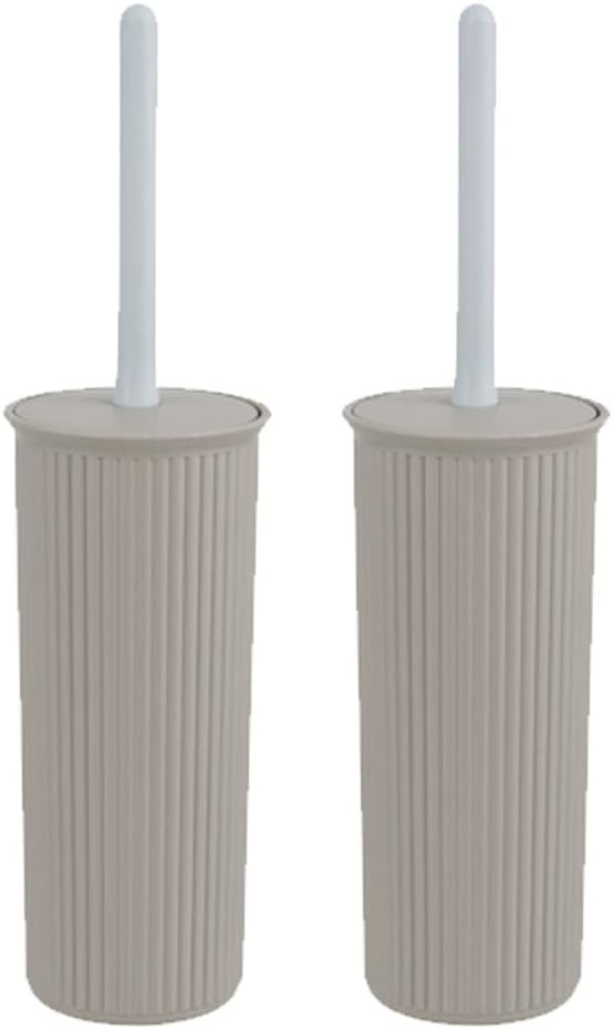Superio Plastic Toilet Bowl Brush and Holder Set, Decorative Cleaner Scrubber by Superio