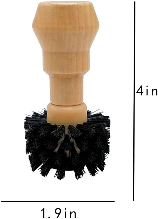 Coffee Portafilter Basket Cleaning Brush, Stiff Bristles and Wood Handle Coffee - Image 2
