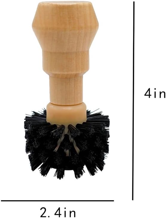 Coffee Portafilter Basket Cleaning Brush, Stiff Bristles and Wood Handle Coffee - Image 2