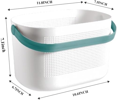 Plastic Shower Caddy with One Handle, Shower Caddy Organizer Tote Portable - Image 2
