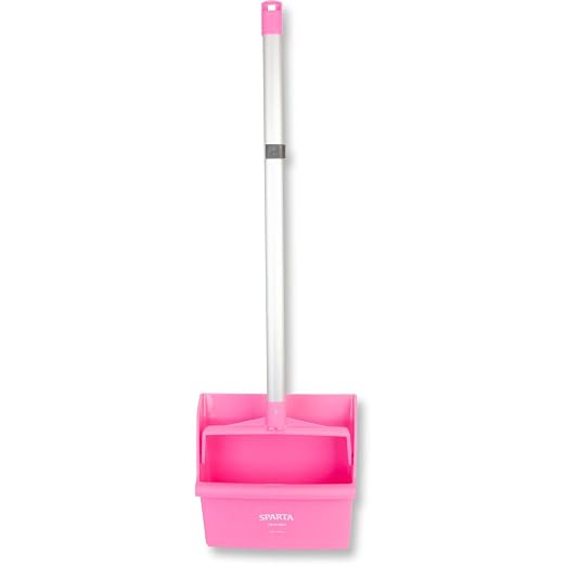 SPARTA Upright Dustpan with Aluminum Handle, Serrated Edge - Image 2