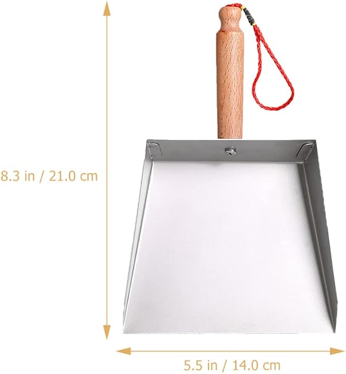 VOSAREA Mini Dustpan Stainless Steel Small Dustpan Portable Short Handle - Image 2