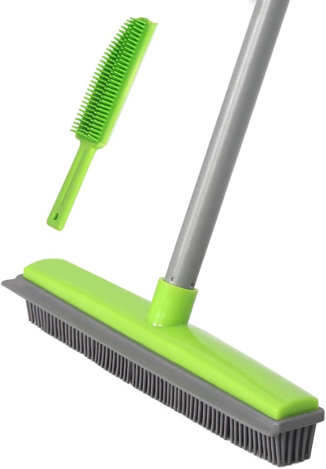Rubber Broom and Pet Hair Removal Brush Set by LandHope