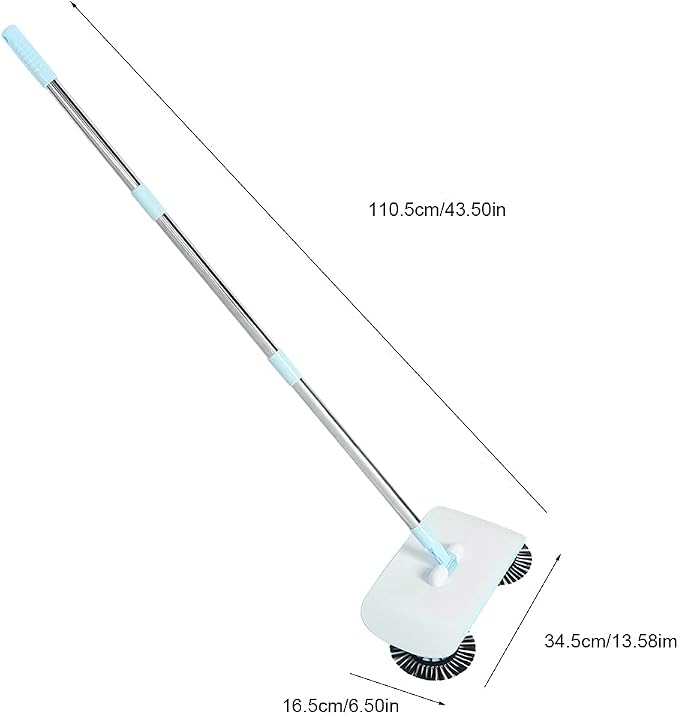 Acouto Household Hand Push Sweeper Broom Pan Floor Tools e Hand Swee - Image 3