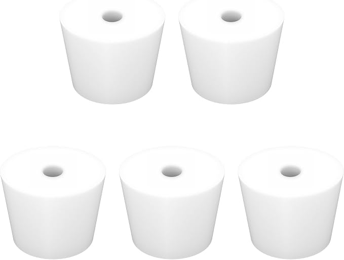 Labasics 5-Pack 9# Single-Hole Silicone Stoppers, Durable and Reusable Silicone by Labasics