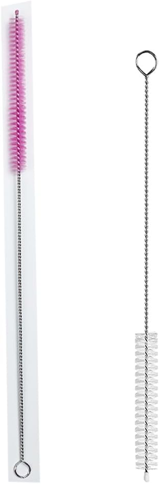 2 Pack Straw Cleaner Brush, Reusable Metal Handles Straw Cleaner Brush Extra by Unknown