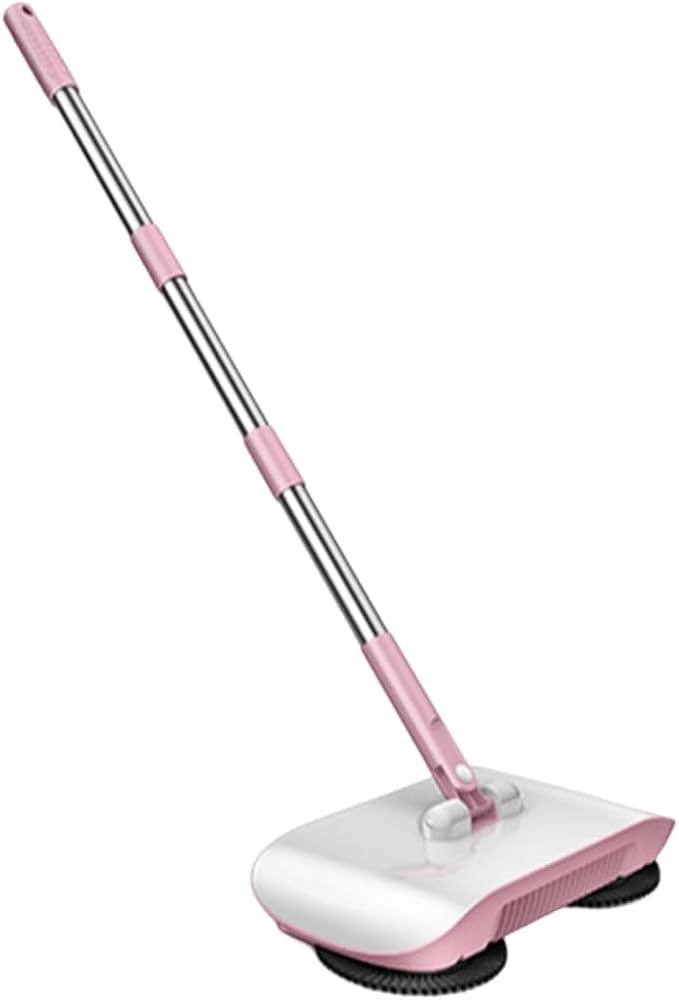 Carpet Cleaner Brush, 2 in 1 Manual Vacuum Sweeper, 180 Degree Rotating by Ckuakiwu