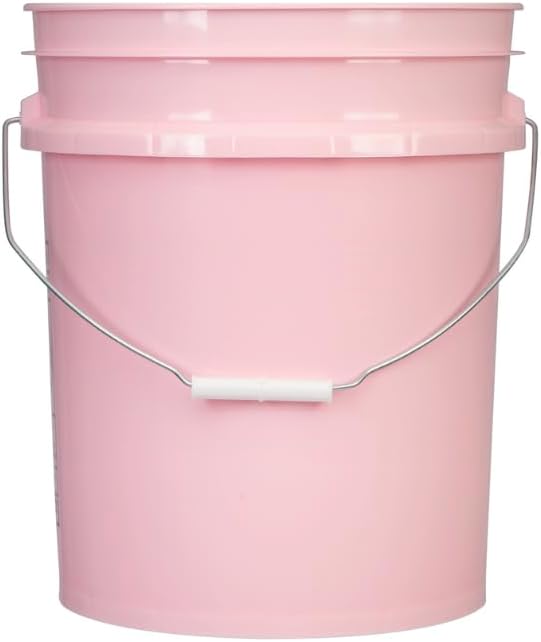 House Naturals Food Grade 5 Gallon Pink Bucket Container- Made in USA. Bucket by House+Naturals