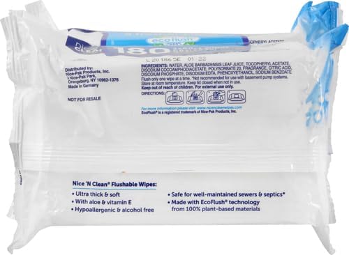 Nice 'N Clean Adult Flushable Wipes | Personal Cleansing Wipes Made from - Image 12