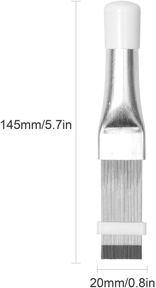 Air Conditioner Condenser Fin Comb and Cleaning Brush Set, Stainless Steel Fin - Image 2