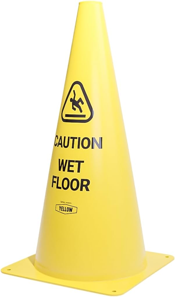Yellow Safety® Commercial 19 Inch "Caution Wet Floor" Sign Cone, 4 ct. - Image 2