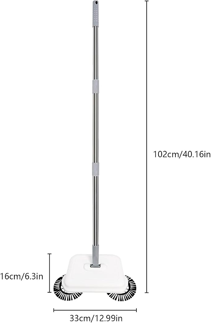 Hand Push Floor Sweeping Machine, Manual Non Electric Carpet Sweeper, 200mm - Image 6