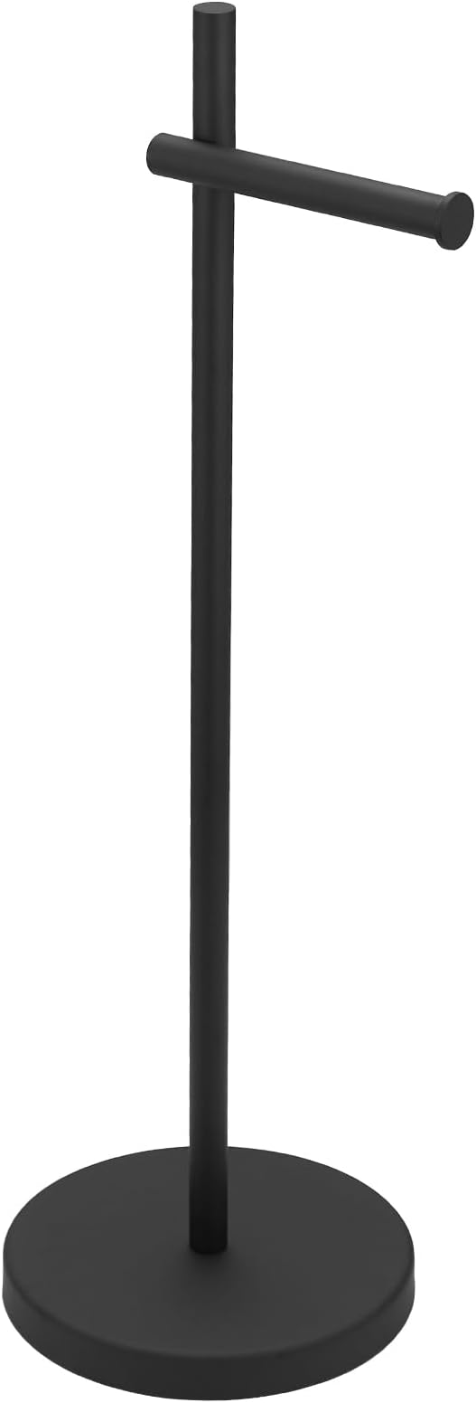 BWE Black Toilet Paper Holder Free Standing Toilet Paper Holder by BWE
