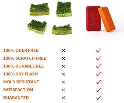 Liflicon Heavy Duty Silicone Scrubber Sponges -Kitchen Bathroom Cleaning - Image 7