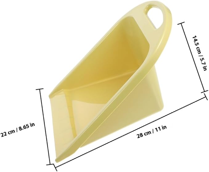 Toyvian Handheld Dustpan Set 2pcs Compact Citrus Yellow Desktop Trash Cleaning - Image 2