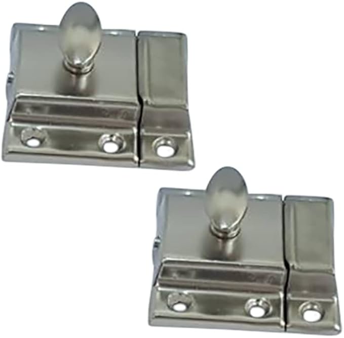 QCAA Oval Turn Cabinet Latch, for Cupboard & Other Furniture, Chrome Plated by QCAAHardware
