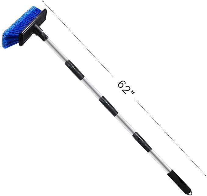 62" Car Wash Brush Mop with Long Handle, House Siding, Extension Aluminum Alloy - Image 7