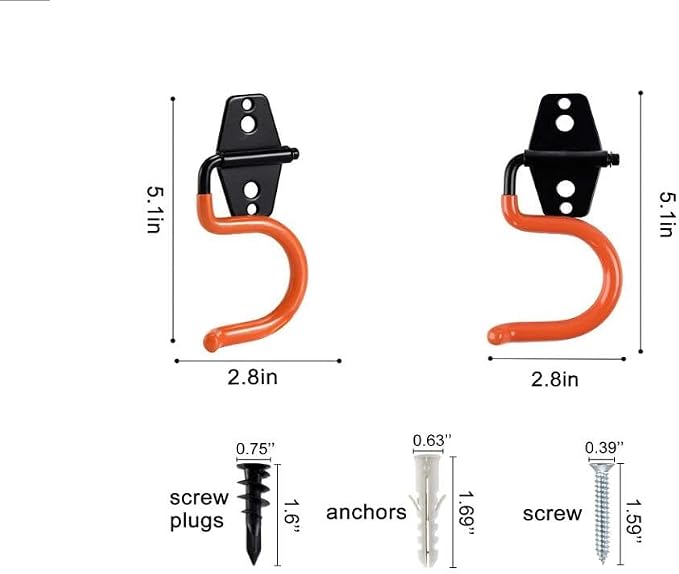 2PCS Garage Hook Heavy Duty Steel Garage Storage Hook, Heavy Duty Hook，Utility - Image 2