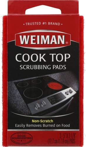 Weiman Cook Top Scrubbing Pads – Gently Clean and Remove Burned-on Food from - Image 2
