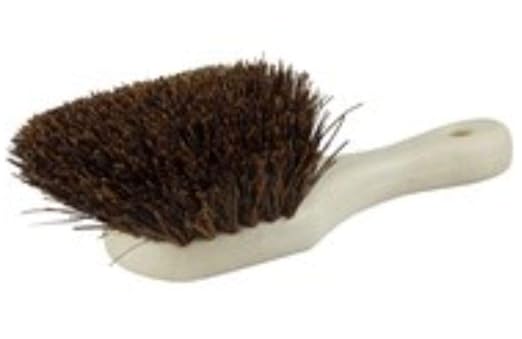 Weiler 79101 8" Utility Scrub Brush, Palmyra Fill, Short Handle, Made in The USA - Image 2