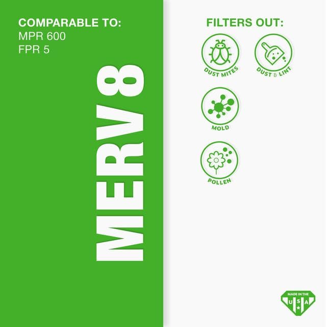 Aerostar 18x30x1 MERV 8 Pleated Air Filter, AC Furnace Air Filter, 6 Pack - Image 3